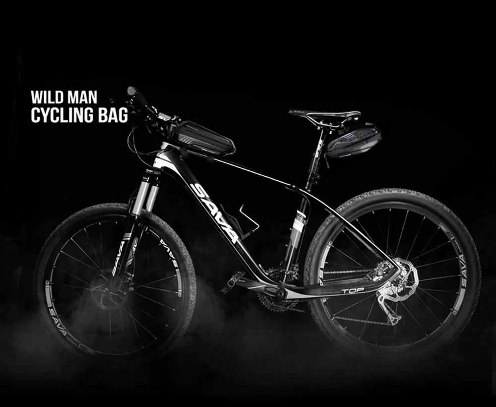 WILD MAN Front Bicycle Bag Waterproof Rainproof Hard Shell MTB Top Tube Bike Bag Cycling Accessories