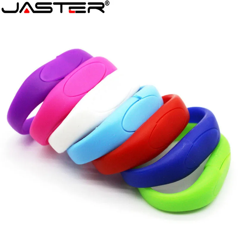 Флешка браслет JASTER Lucky silicone 8 ГБ 16 32 64 Usb флеш накопитель подарок на день рождения