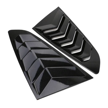 

2Pcs Carbon black Vents Window Louver Car Scoop Cover For Ford Mustang 2015-2017 E7CA