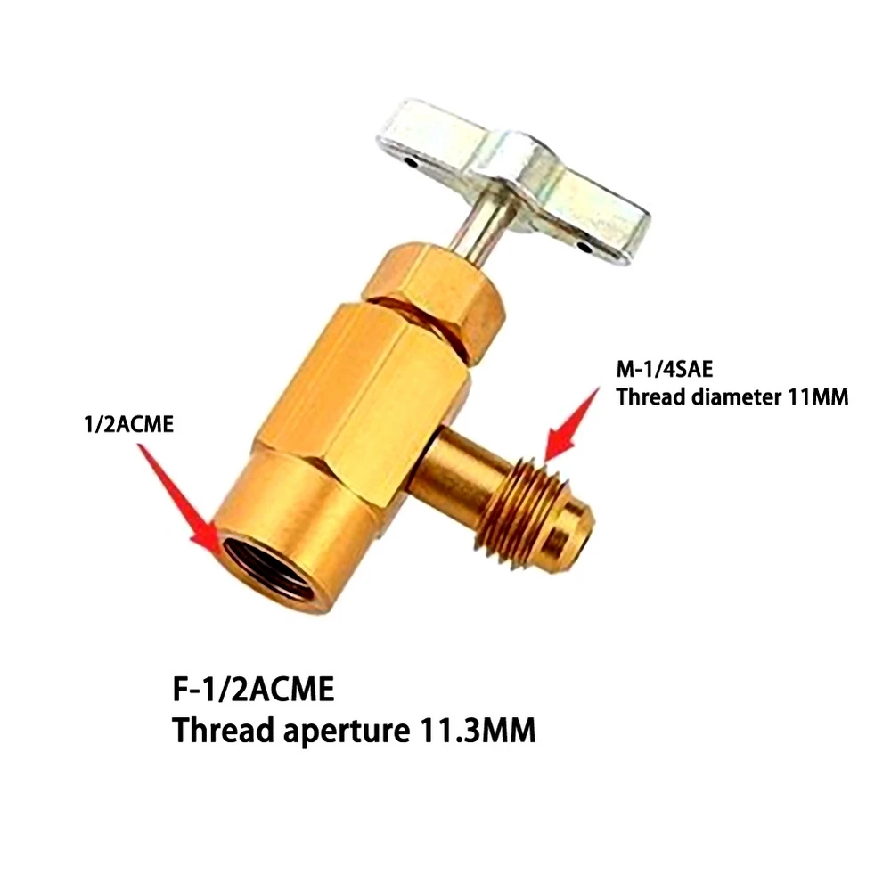 

Refrigerant Brass Tap Can Dispensing Valve Bottle Opener Adapter Car Air conditioning Refrigerant Valve Tool Bottle Can Tap