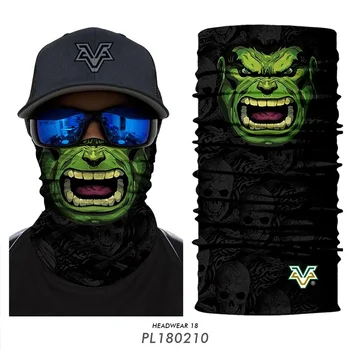 

3D Neck Buff Masque Hulk Seamless Bandana Outdoors Bruce Banner Face Mask UV Headband Braga Cuello Sports Trekking Ski Balaclava