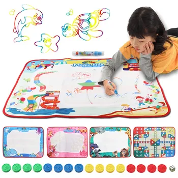 

2-in-1 Aeroplane Chess Piece Portable Kids Fluorescent Film With Pen Reusable Drawing Handwriting Pad Ultra-thin Draw Board