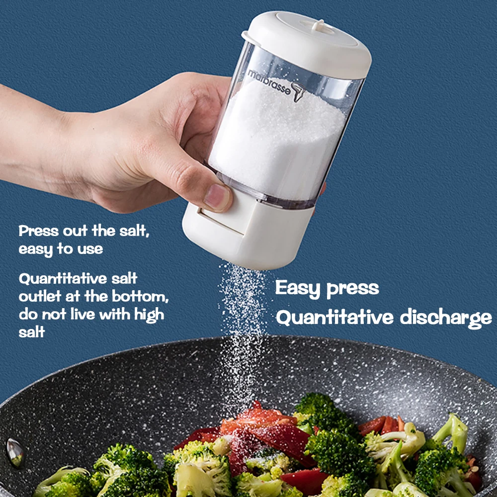 

Push-type Dispenser Seasoning Box Rotary Sealed Salt Shaker Sugar Regulator Pepper Shaker Household Kitchen Gadgets Set
