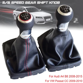 

Fit For Audi A4 B8 2008-2015 For VW Passat CC 2009-2010 Manual 5 6 Speed GearShift Stick Knob Lever Shifter With Gaiter Boot