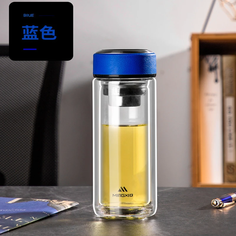 Insulation Cup Double Glass Insulation Cup Portable Cup Insulation Tea Cup With Cover Filter Tea Cup For Household B20080