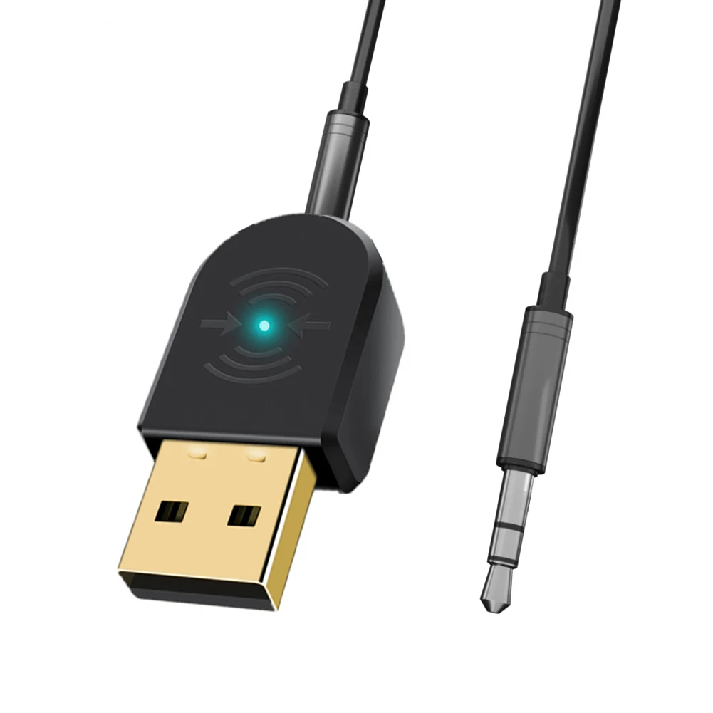 Bluetooth 5,0 аудио приемник передатчик 2 в 1 AUX Мини Bluetooth Беспроводной адаптер Встроенный вызова микрофон для ТВ ПК автомобиля