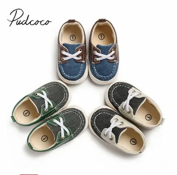 

2019 First Walkers Infant Newborn Baby Boy Girl Soft Sole Cotton Anti-slip Shoes Sneaker Prewalker Patchwork Shoes 0-18M