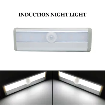 

Household 6LED Closet Lamp Wireless Night Light Lamp Bar PIR Motion Bedroom Lamp with Adhesive Sticker
