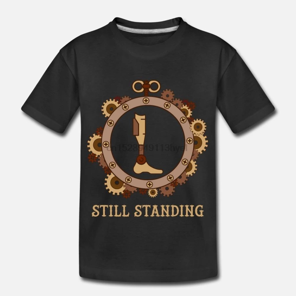 Men t shirt Still Standing Steampunk Amputee Prosthetic Leg tshirts Women | Мужская одежда