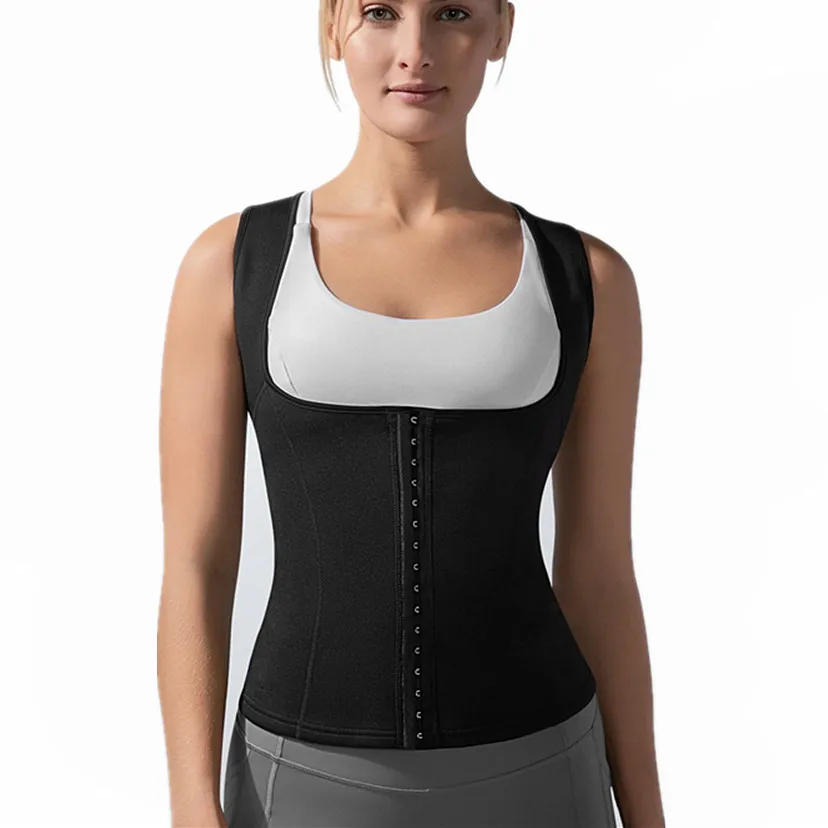 Коррекция фигуры, тренировка для талии Body Shaper рубашка для коррекции фигуры снижение формочек и Шейперы Женская Корректирующее белье для похудения жилет Для женщин нижнее белье - Цвет: Черный