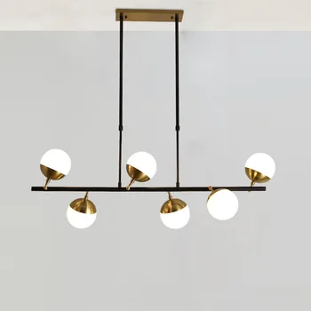 

Nordic Chandelier Led Creative Suspensin Lamps Glass Lighting Iron Plating Living Room Dining Room Simple Hanging Lamps