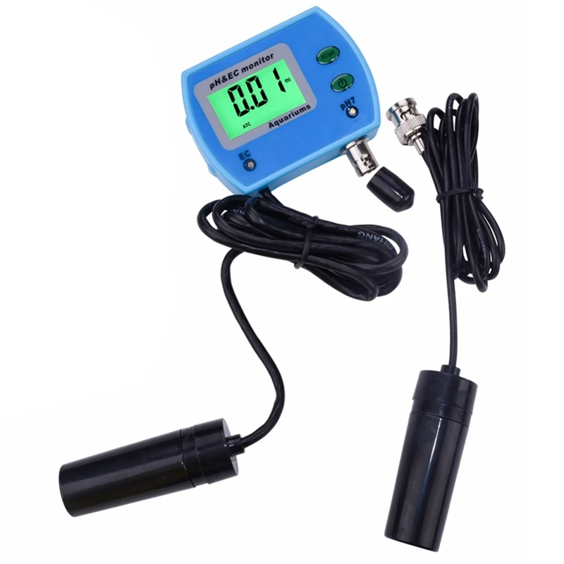 

Professional 2 in 1 Ph Meter Ec Meter for Aquarium Multi-Parameter Water Quality Monitor Online Ph / Ec Monitor Acidometer Eu