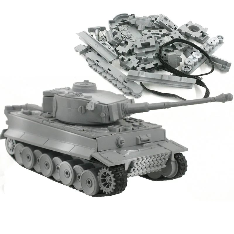 4D Model Building Kits Military Model Assembly Tiger Tank Panzerkampfwagen VI Educational Toys Collection High-density Material