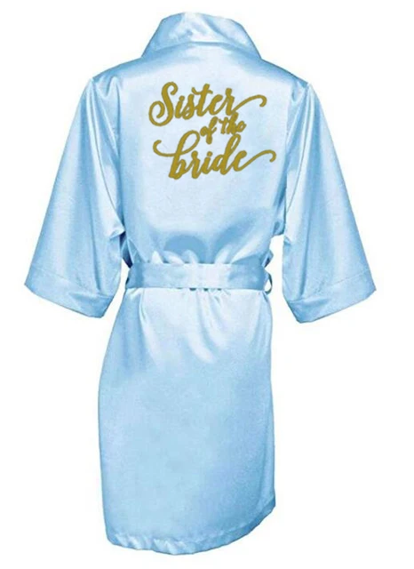 Pijama sexy azul claro para novia, bata de boda, lencería para dama de honor, hermana, madre