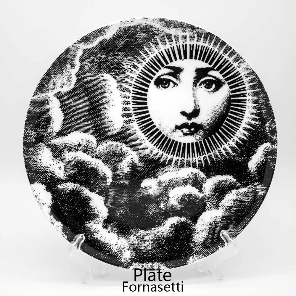 10 дюймов Fornasetti Тарелка настенная художественная тарелка Fornasetti ремесла керамическая домашняя декоративная тарелка rosenthal Piero Fornasetti - Цвет: 35