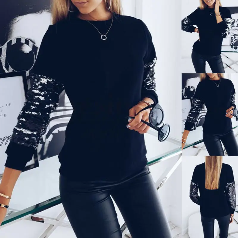 Hoodies Women 2019 Autumn Sequins Women Hoodies Sweatshirt Women Long Sleeve Top Hoodies Warm Winter Jacket Women Tracksuit