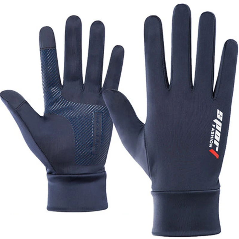 Summer Men Women Gloves Fishing Cycling Ice Silk Breathable Elastic Sun Protection Touchscreen Fitness Sports Driving Gloves 6