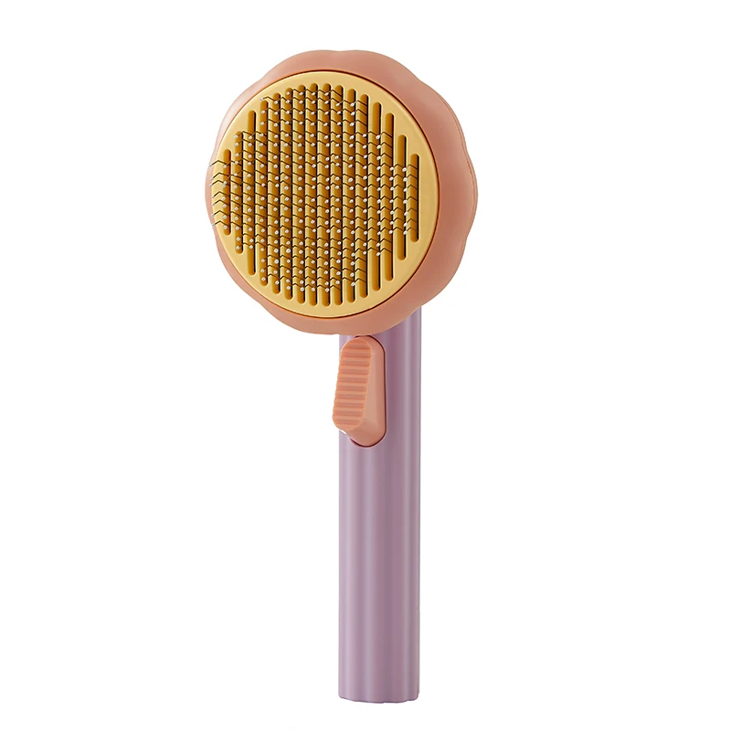 Pumpkin Self Cleaning Slicker Comb for Dog Cat Puppy Rabbit Grooming Brush Tool Gently Removes Loose Undercoat Tangled Hair | Дом и сад