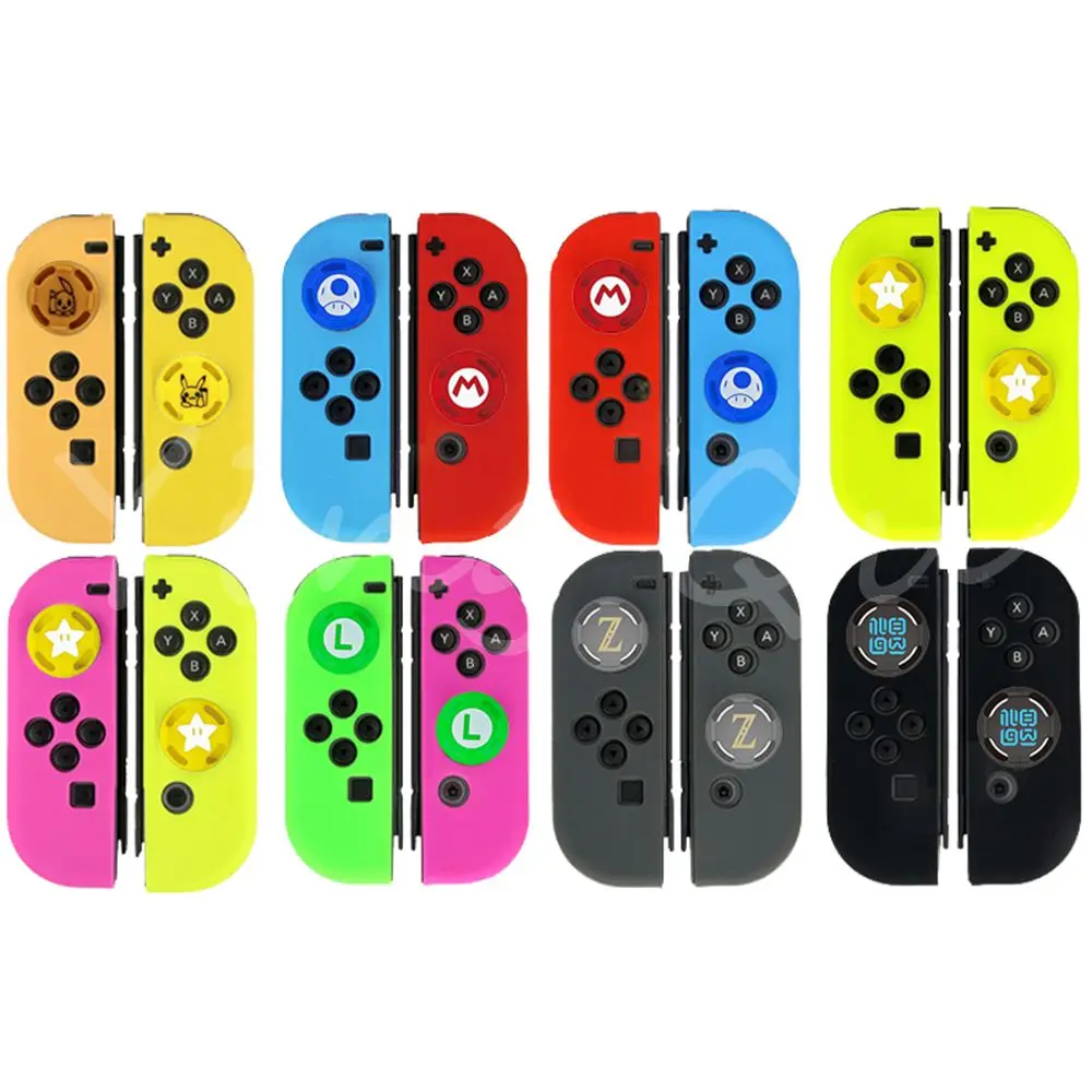 

Anti-Slip Silicone Soft Case For Nintend Switch Joy-Con Joycon Protective Cover Skin and Joystick Caps