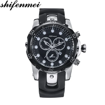 

Shifenmei Mens Watches Luxury Brand Sports Quartz Watch Men Fashion Waterproof Silicone Strap Men Watches relogio masculino 1073
