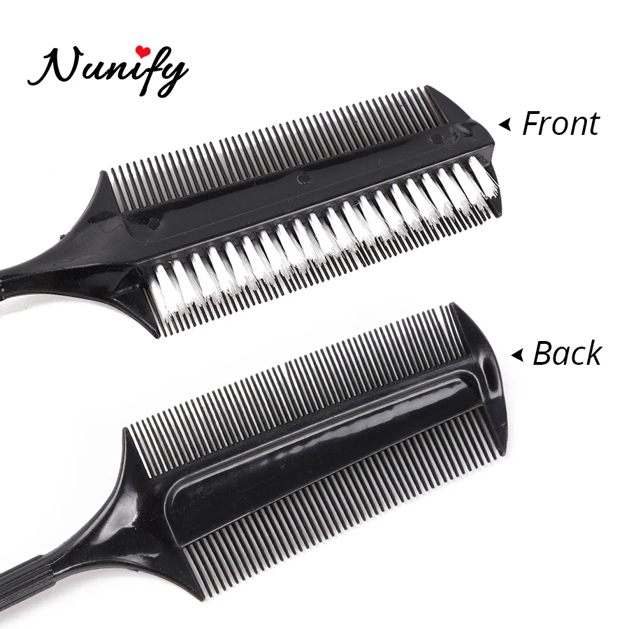 Nunify Парикмахерская двухсторонняя Расческа для окрашивания волос с изюминкой, расческа для плетения, профессиональная расческа для окрашивания волос