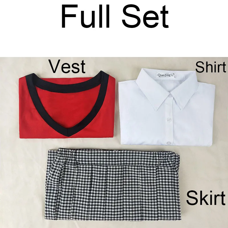 Ikishima midari Cosplay Costume Kakegurui Compulsive Gambler Girl Wigs and Accessories JK Uniform Schoolgirl School Suit 0 (6)