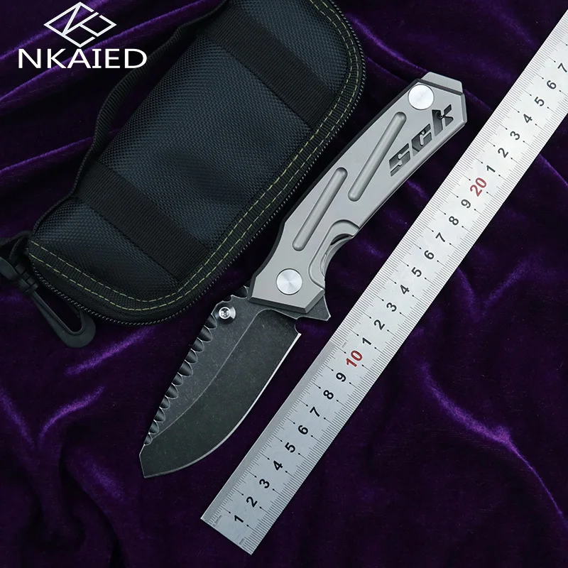 Складной нож NKAIED N005 лезвие S35VN титановая ручка керамический подшипник кемпинг