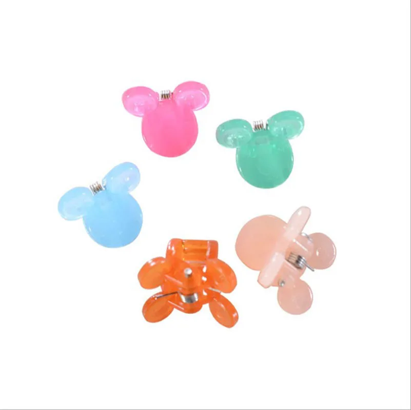 50PCS/Set Small Hair Crabs For Girls Acrylic Cute Candy Color Flower Star Hair Clip Clamp Children Mini Hairpin Hair Accessories