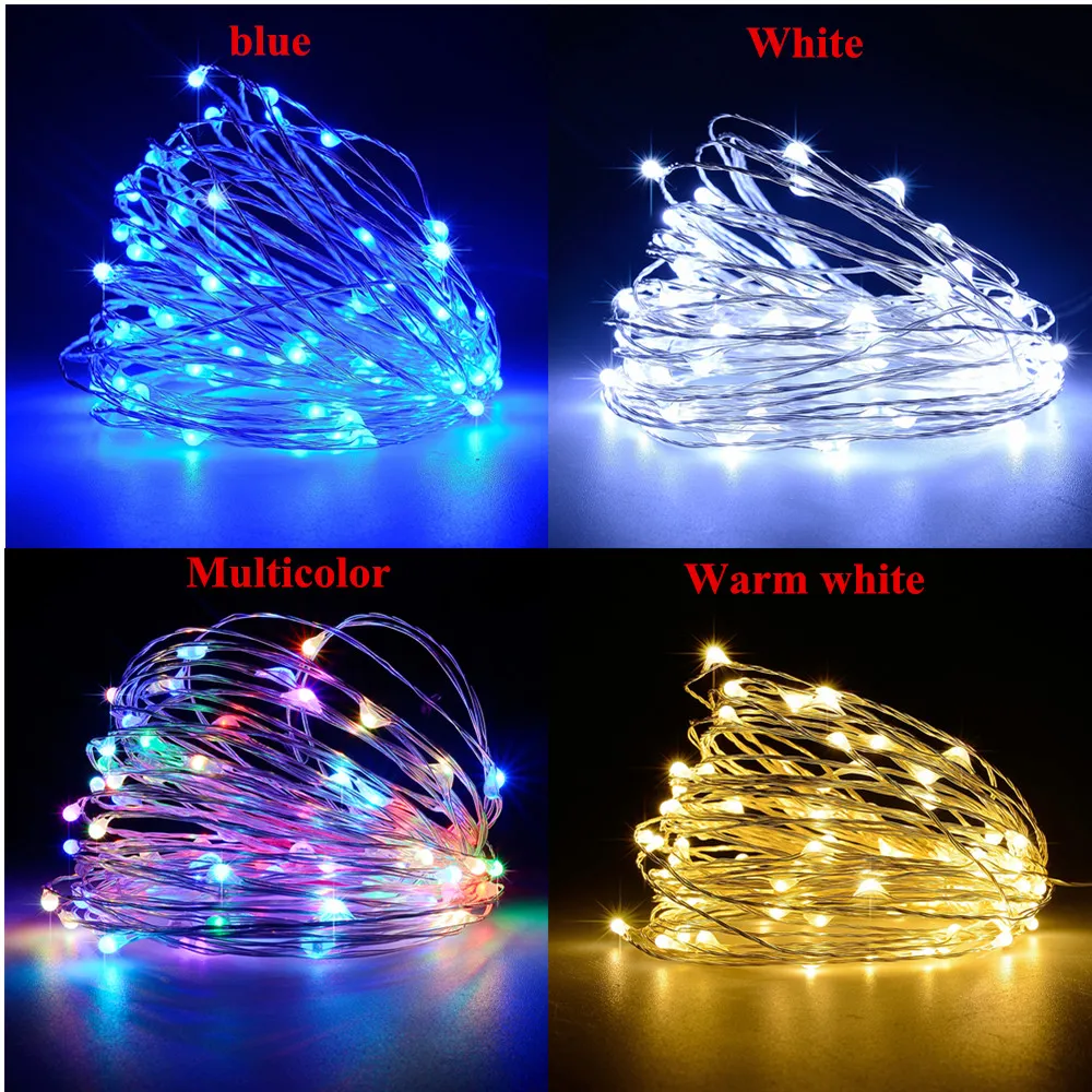 

10m 8 Functions Outdoor Solar Lamp String Lights 100/50 LEDs USB Fairy Holiday Christmas Party Garland Solar Garden Waterproof