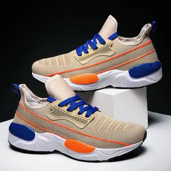 

Fashion Men's Shoes Portable Breathable Running 46 Large Size Sneakers Comfortable Walking Jogging Non-slip Casual Sport 2020