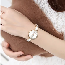 SUNKTA простые тонкие кварцевые часы из розового золота со стразами женские модные женские часы женские наручные часы Часы-браслет для женщин