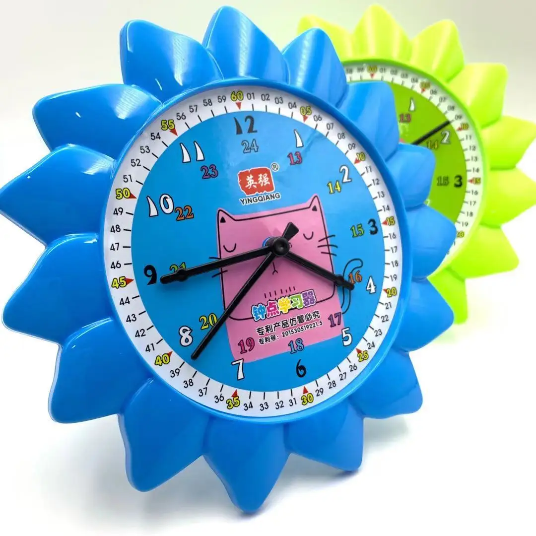 

Children Creative Sunflower Teaching Clock Educational Scientific And Educational Toy Hour Study Set Awareness Time CHILDREN'S E