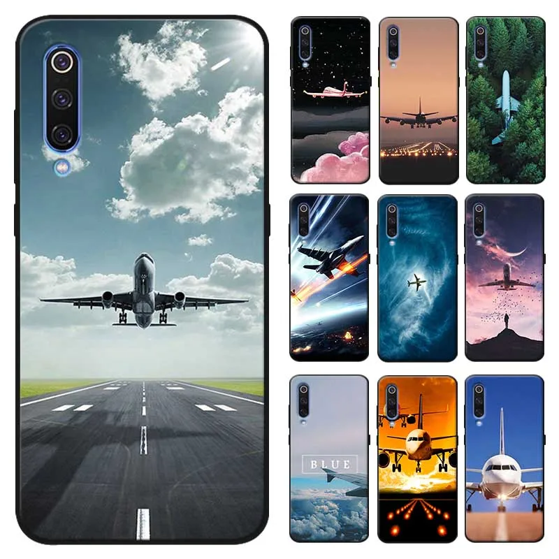 

aircraft Airplane fly travel in the Sky Phone Case for samsung galaxy a50 a70 a30 a40 a20 s8 s9 s10 plus Soft silicone Cover