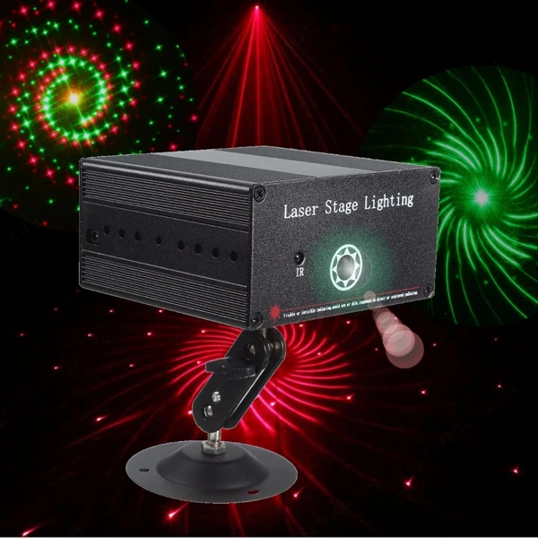 

Laser Projector Remote/Sound Actived LED Disco Light RGB DJ Party Stage Light Christmas Lamp Decoration