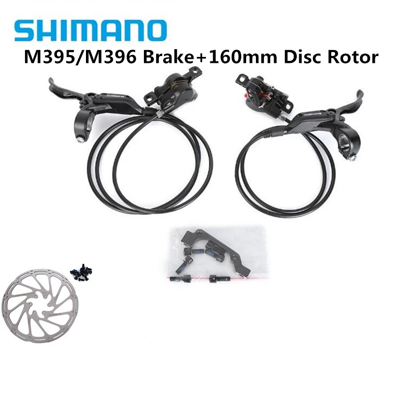 

Shimano Hydraulic Disc Brake Set Front And Rear BR-BL-M395 M396 For Shimano M395 M396 Brake With Centerline Disk Brake Rotor