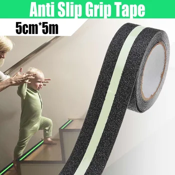 

5cm*5m Anti Slip Luminous Tape Adhesive Warning Tape Glow in Dark Safety Safety Track Tape Skid Tape Prevents Risk of Slippage