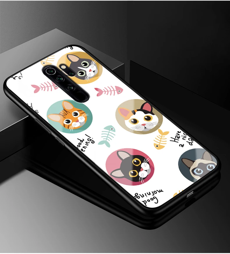 33 Для Xiaomi Redmi Note 8 чехол PC Пластиковый стеклянный чехол для телефона черный ТПУ бампер чехол для Xiaomi Redmi Note 8 Pro Чехол Redmi Note8 - Цвет: 33