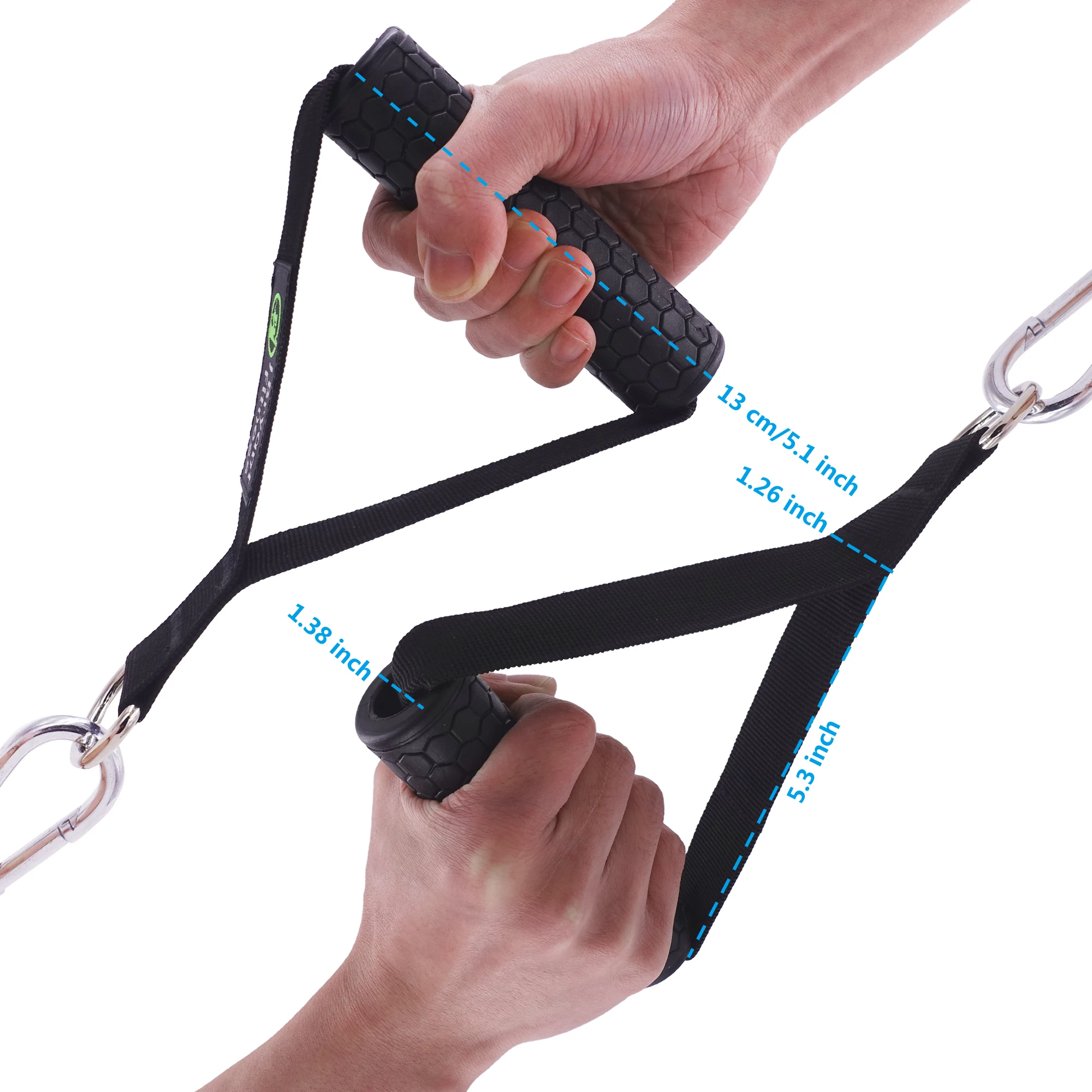 1 Pair Gym Resistance Bands Handles Anti-slip Grip Strong Nylon Webbing Fitness Heavy Duty Cable Machine Workout Equipment_voghion.com