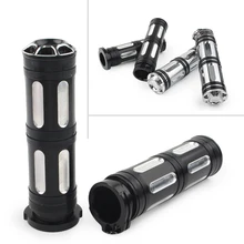 1" CNC Motorcycle Handle Bar Hand Grips Fit For Sportster Touring Glide Dyna Softail 2Pcs