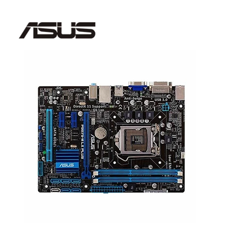 For ASUS P8B75-M LX PLUS Computer Motherboard LGA 1155 DDR3 Intel B75 P8B75 Desktop Mainboard SATA II PCI-E X16 Used | Компьютеры и