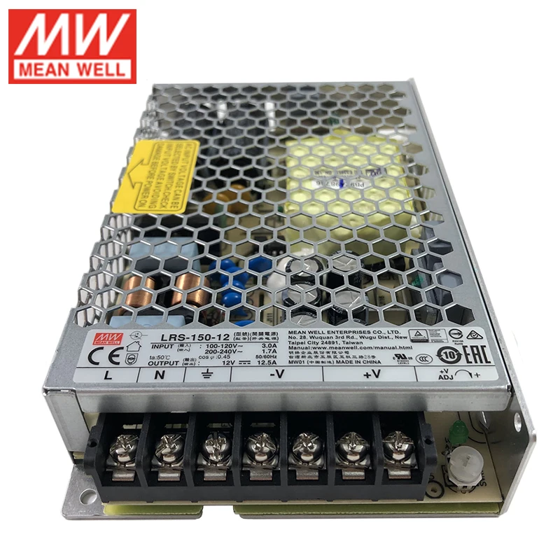 Genuine MeanWell 150W 24V SP-150-24 AC/DC Single Output Power Supply MW PSU 