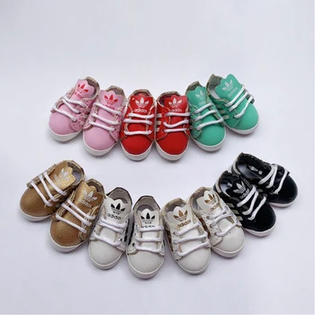 

2.3cm mini shoes for obitsu OB11 BJD 11CM dol Cute leather shoes ball joint doll Lace-up shoes 6colour