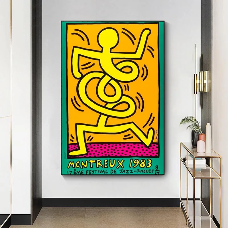 

Famous Pop Street Art By Keith Haring Posters And Prints Abstract Graffiti Art Canvas Paintings Wall Art Picture Home Decoration