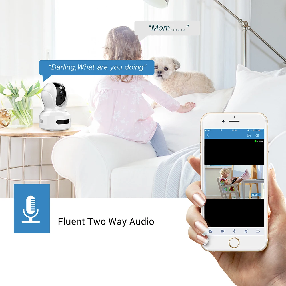 Câmera de Armazenamento em Nuvem Detecção de Movimento ip sem Fio Som em Dois Alta-definição Casa Seguro Câmera wi fi Baby Monitor Babá Sentidos 3.0 Mod. 236708 9 Alta-definição 3.0 ip sem fio casa seguro