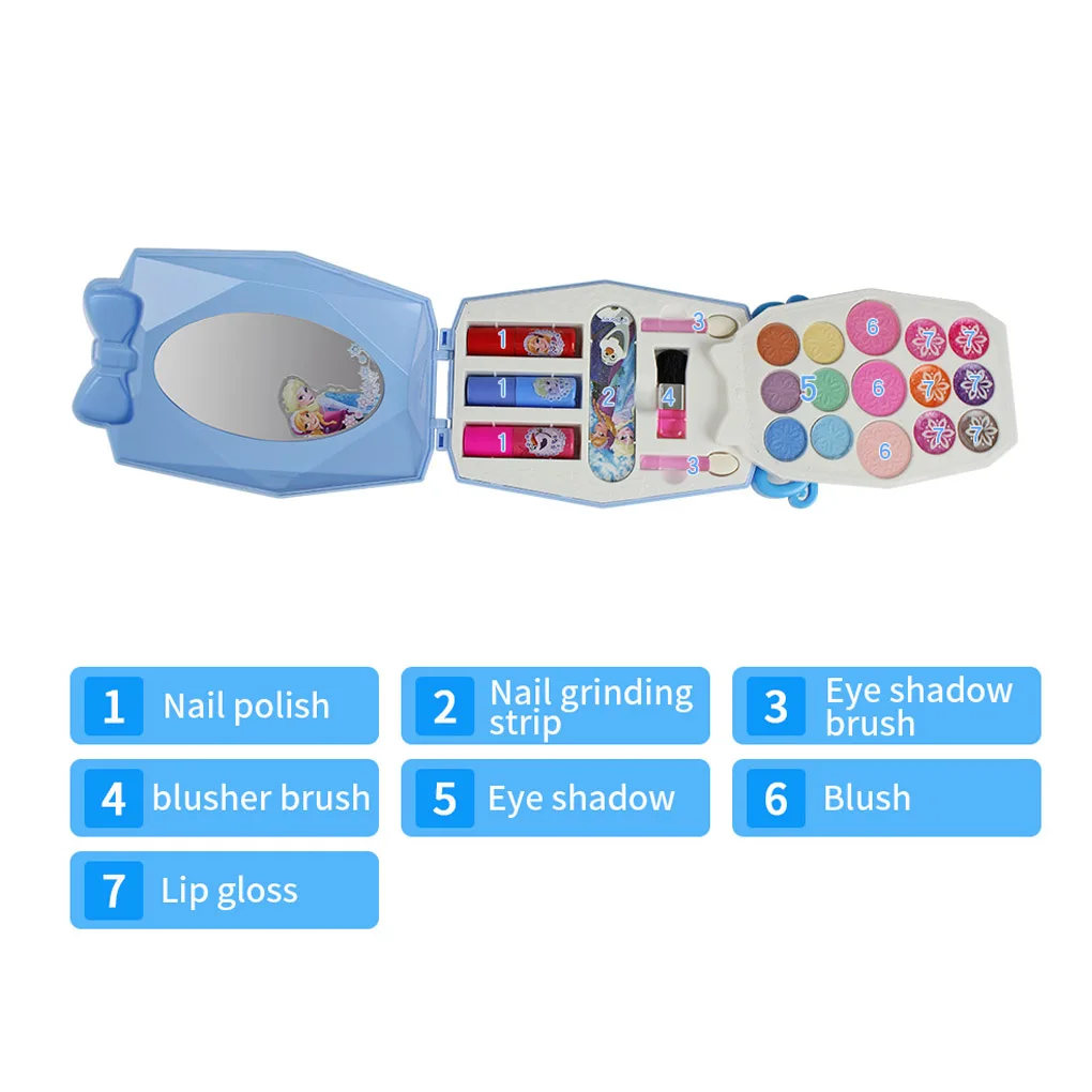 Ideal  Disney Water-Soluble Cosmetics Toy DIY Beauty Makeup Training Handbag Box Kid Child Intelligent Toy