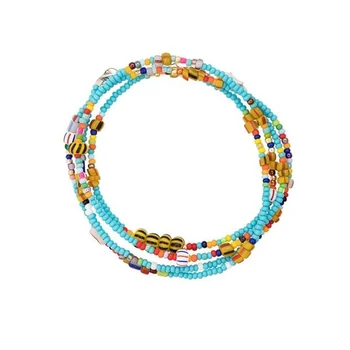 

2020 New Style Multi-colored Beads Bracelets Bijoux Boho Chic Stacking Bangle For Women Handmade Multi-layer Armband Bileklik