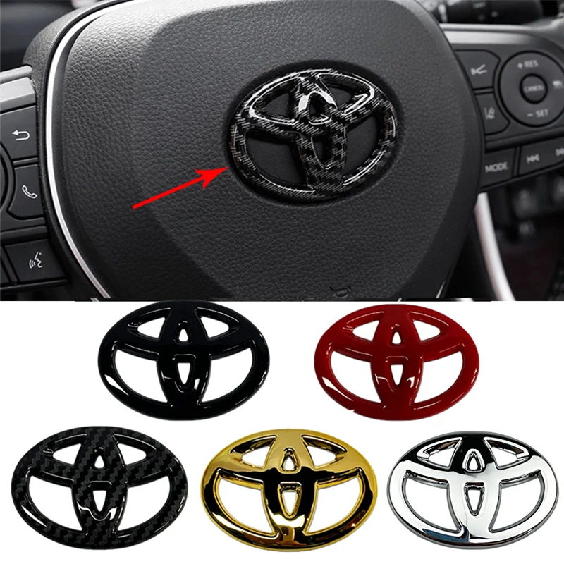 Наклейка на эмблему из АБС-пластика для Toyota Camry Corolla Yaris Rav4 CHR LandCruiser Prius HighLander Prado Crown