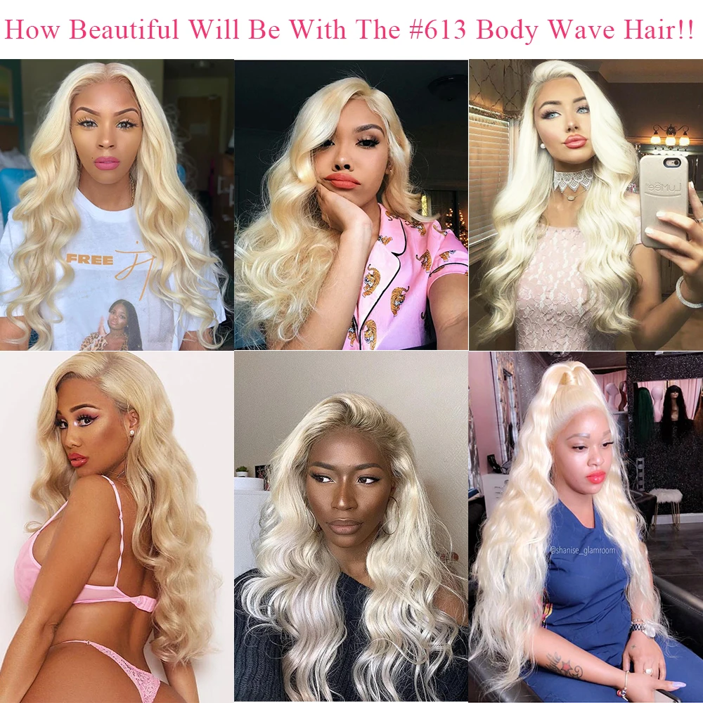 Pacotes com Fechamento Onda do Corpo Pacotes com Fecho Extensão do Cabelo Loira Cabelo Brasileiro Tecer Pacotes 30 Polegada Humano Remy 613 3 - 4 1 Pacotes com 34 com fecho