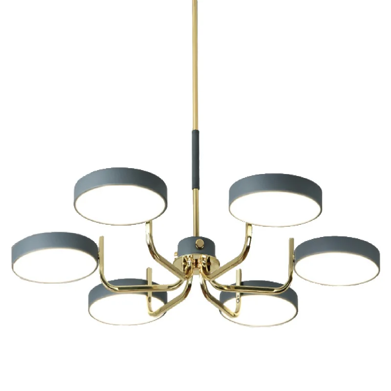 

Nordic minimalist light luxury living room chandelier Personality LED bedroom color dining room lamp European home lighting