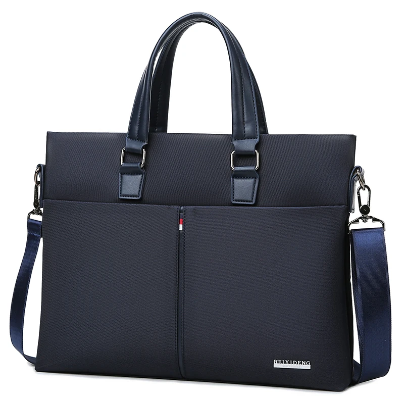 Men's Business Casual Bag Oxford Cloth Briefcase Men's Tote Bags Blue